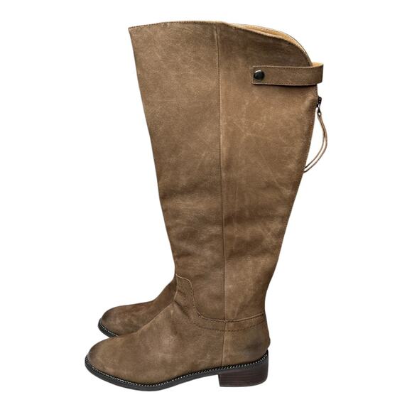 Franco Sarto Brenna Brown Suede Boots Size 8 Wide Calf - Picture 9 of 11